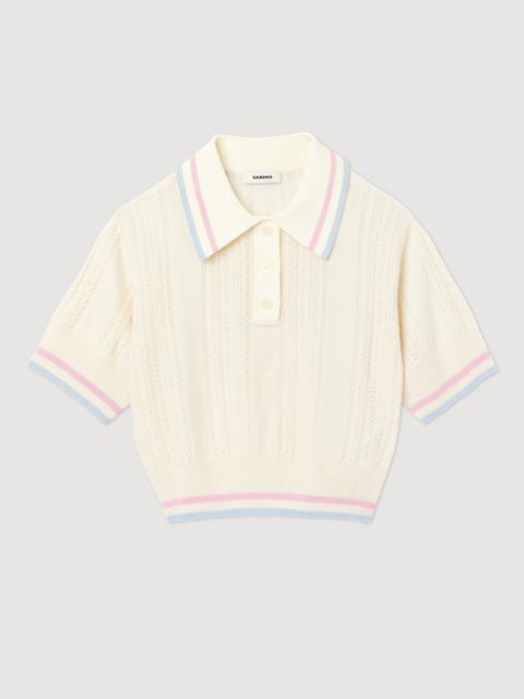 Sandro Knitted polo sweater