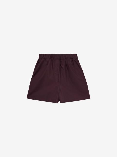 The Frankie Shop Lui Organic Cotton Boxer Shorts - Dark Plum