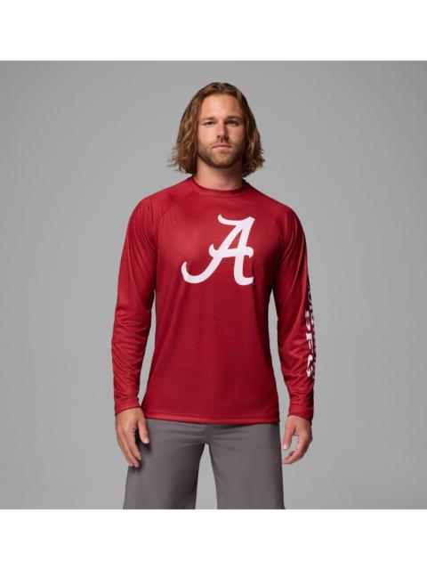 Columbia Men's Collegiate PFG Terminal Tackle Heather Long Sleeve Shirt - Alabama