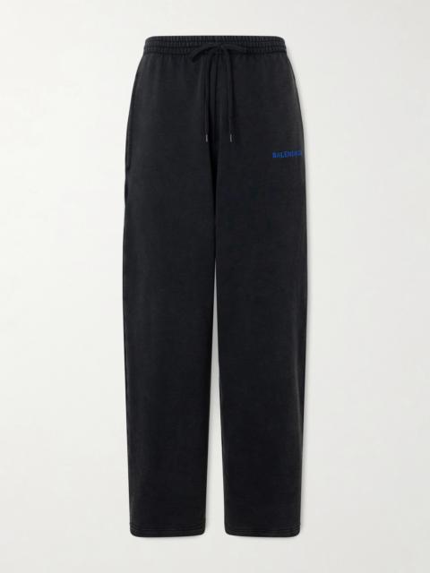 BALENCIAGA Wide-Leg Cotton-Jersey Sweatpants