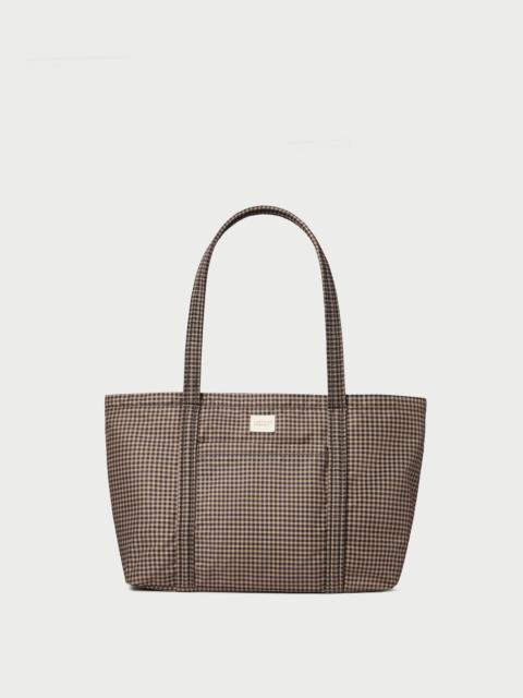 LOEFFLER RANDALL Mira Brown/Black Check Everyday Tote