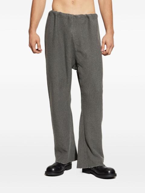 Maison Margiela elastic-waist frayed-hem trousers