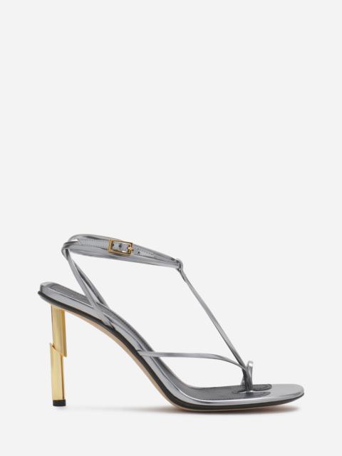 Lanvin SEQUENCE BY LANVIN SANDALS IN METALLIC LEATHER