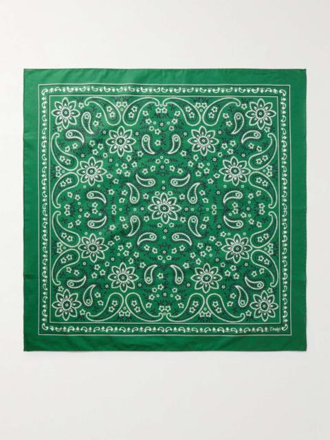 Drake's Paisley-Print Cotton Scarf