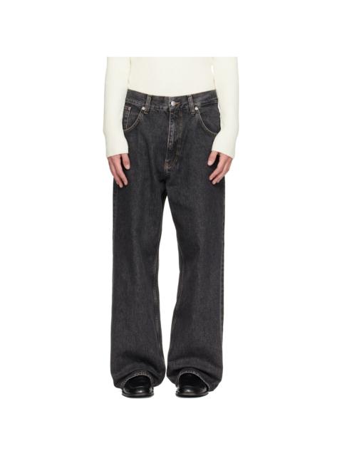SUNFLOWER Black Super Wide Jeans