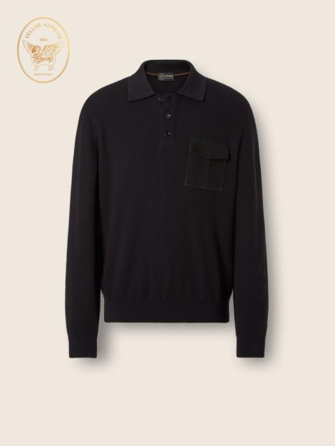 ZEGNA BLACK VELLUS AUREUM POLO SHIRT