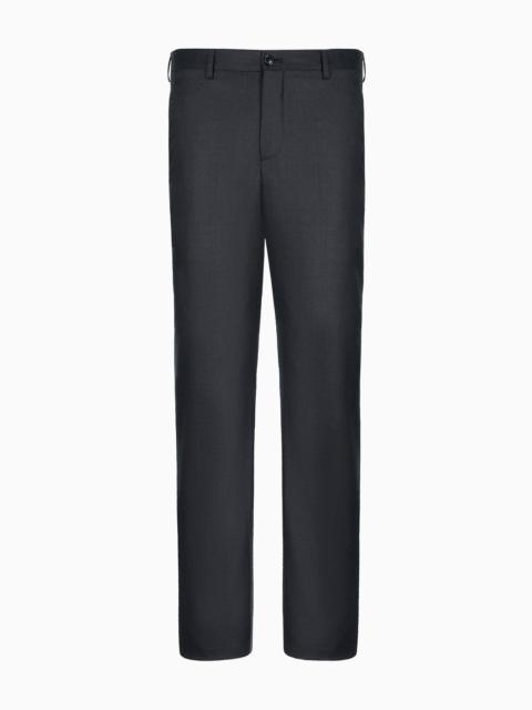 GIORGIO ARMANI Wool and cashmere gabardine trousers