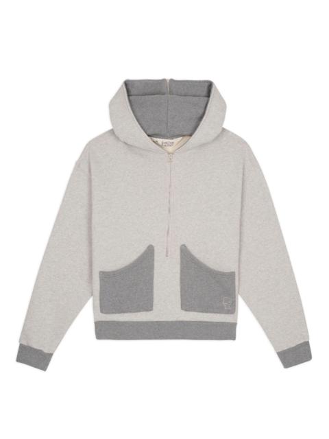 BRAIN DEAD Zip Hoodie - Heather Grey