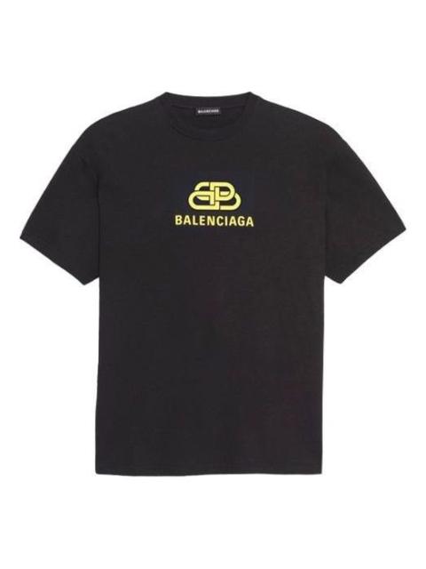 BALENCIAGA Balenciaga Interlocked BB Regular Fit T-shirt 'Black' 578139TEV481361