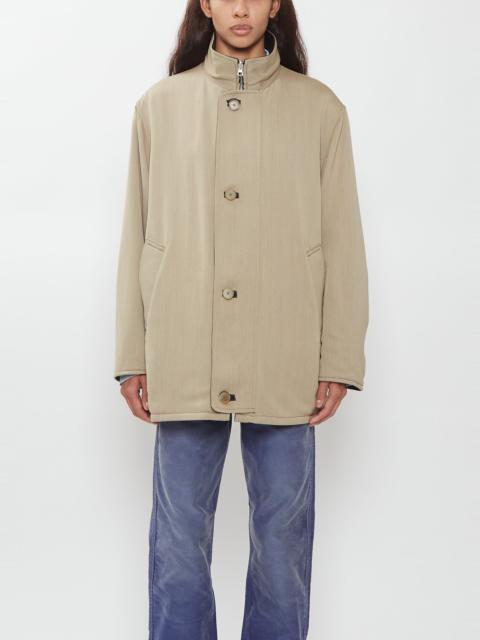 AURALEE Reversible Wool Nappa Leather Coat