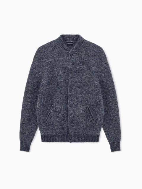 GIORGIO ARMANI CARDIGAN REGULAR FIT MOHAIR WOOL IN HALF CARDIGAN STITCH