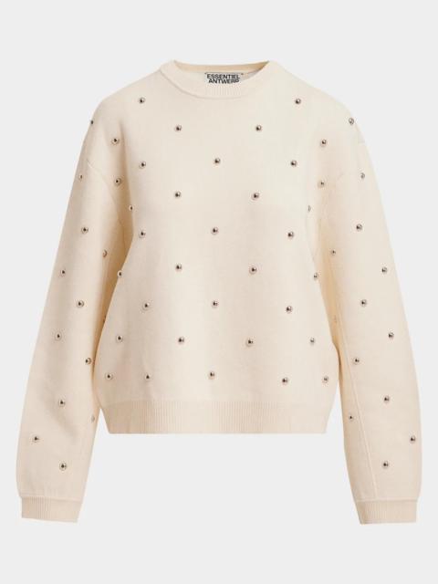 ESSENTIEL ANTWERP Klou Beaded Crewneck Sweater