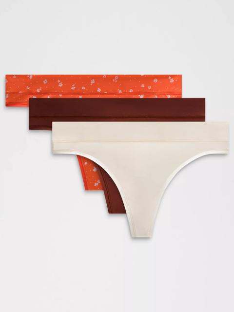 lululemon UnderEase Mid-Rise Thong Underwear *3 Pack