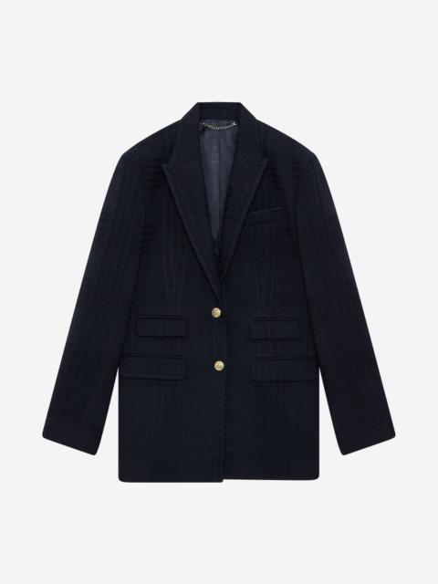 The Kooples NAVY WOOL TWEED JACKET