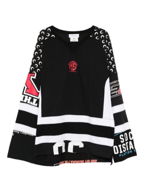 Marine Serre graphic long-sleeves t-shirt