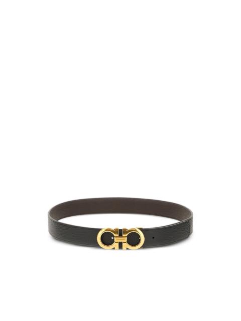 logo-buckle leather belt
