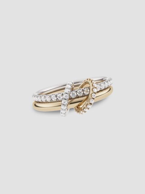 Spinelli Kilcollin Women's Core Ceres Two-Tone 18K Gold & 0.96 TCW Diamond Double-Band Ring - Yellow Gold