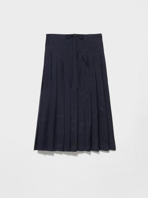 Prada Pleated silk midi-skirt