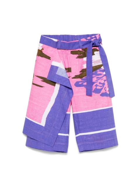 Craig Green Towel cotton shorts