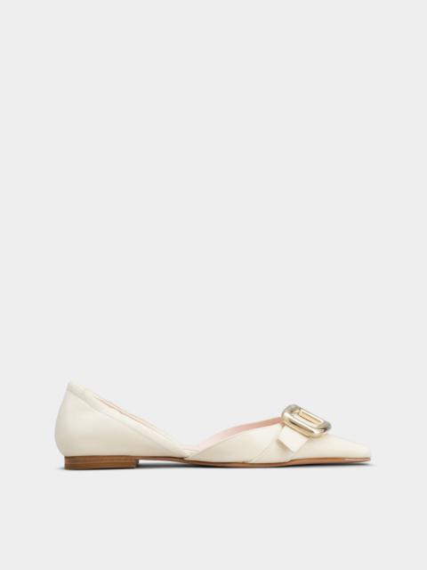Roger Vivier Viv' Canard D'Orsay Ballerinas in leather