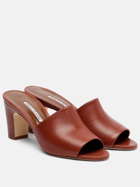 Manolo Blahnik Rapalla leather mules