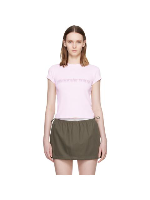 Alexander Wang Pink Hotfix Graphic Baby T-shirt