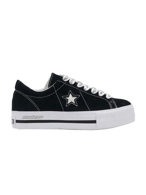Converse MadeMe x Wmns One Star 플랫폼 낮은 '블랙 이름 *