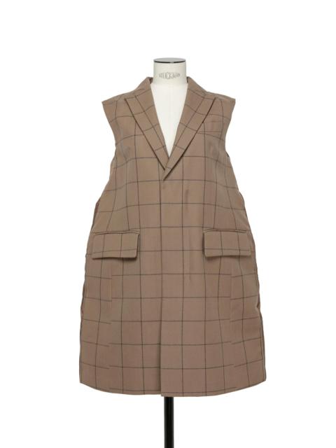 sacai Windowpane Puffer Vest