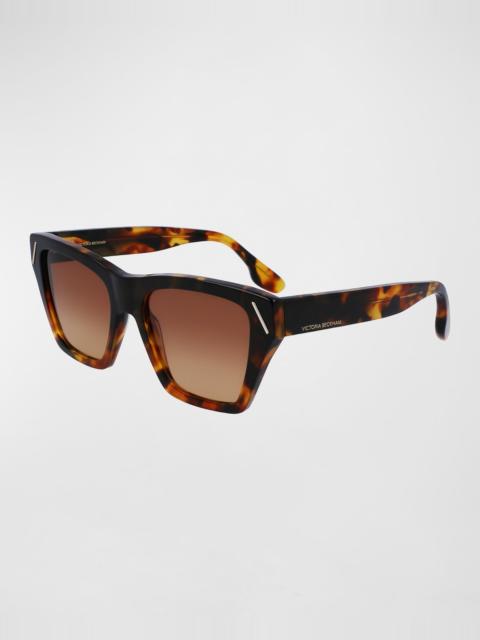 Victoria Beckham Classic V Modified Square Acetate Sunglasses