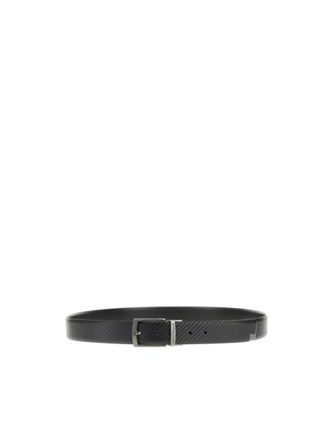 EMPORIO ARMANI reversible textured belt