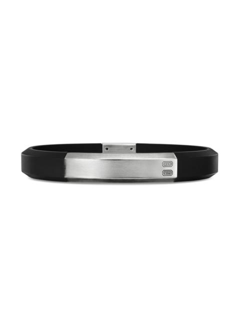 DAVID YURMAN Men's Streamline ID Rubber Bracelets With Sterling Silver - Black