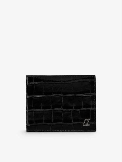 Christian Louboutin Coolcard logo-plaque croc-embossed leather wallet
