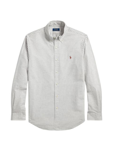 Polo Ralph Lauren Men's Classic-Fit Gingham Oxford Shirt - Grey Heather White
