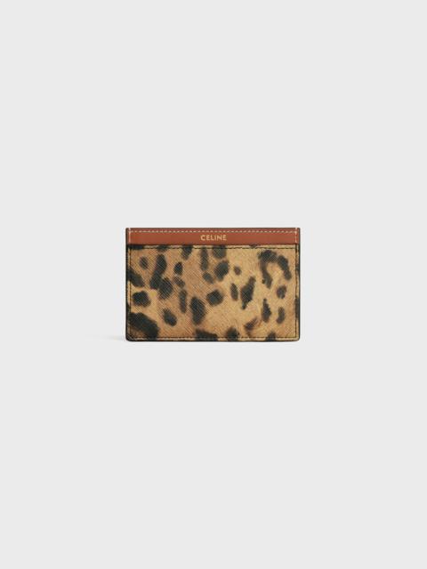 Card holder in Celine Canvas with leopard print and calfskin