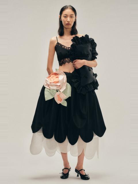 Simone Rocha Pressed Rosette Petal Hem Basque Skirt