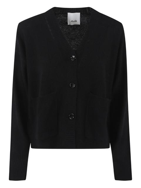 Allude button pocket cardigan