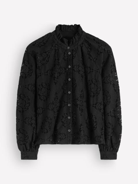 BODEN Erica Lace Top-Black