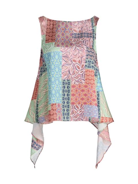 MISA Women's Jana Patchwork-Print Top - Oasis Patchwork