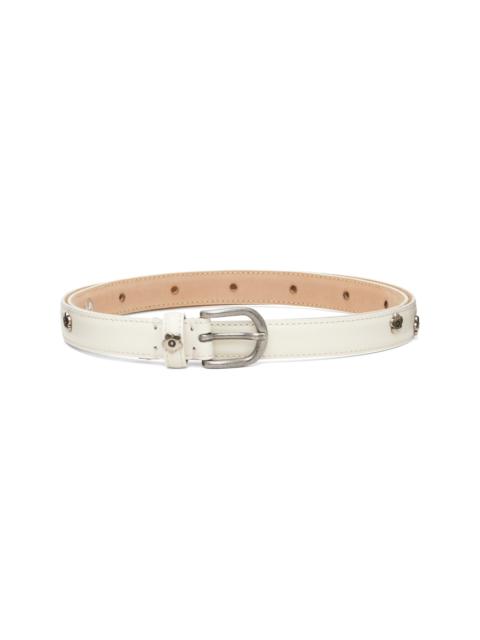 mfpen White Leather Purpose Belt