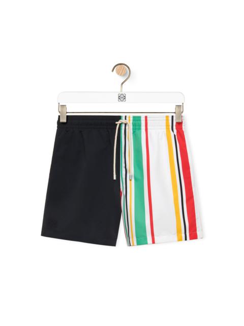 Loewe Asymmetric stripes swim shorts in polyester