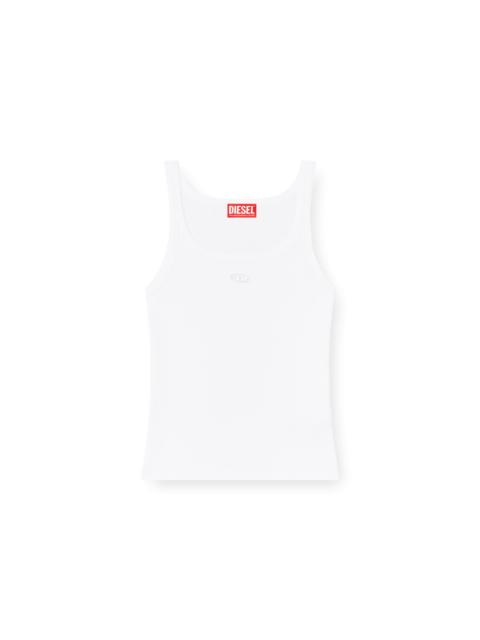 Diesel SLIM TANK TOP WITH LASER-CUT OVAL D