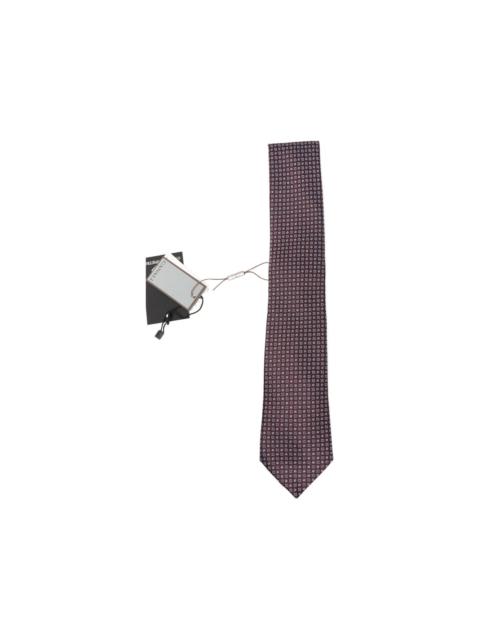 Canali geometric-print silk tie