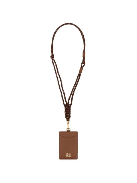 Miu Miu Miu Miu Leather Card Holder