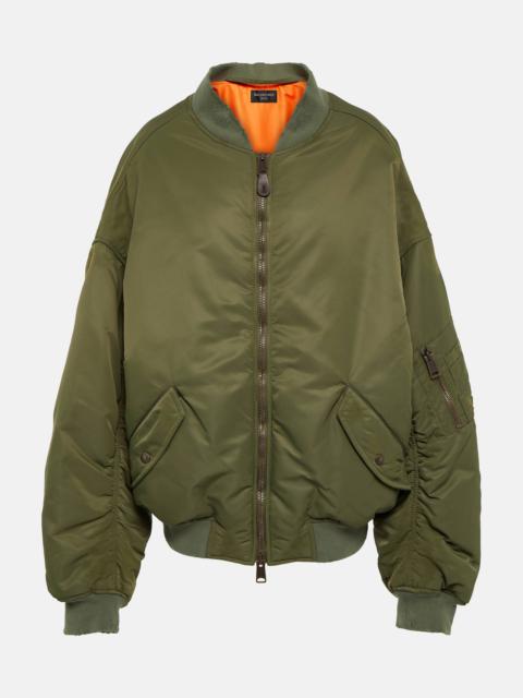 BALENCIAGA off-shoulder bomber jacket