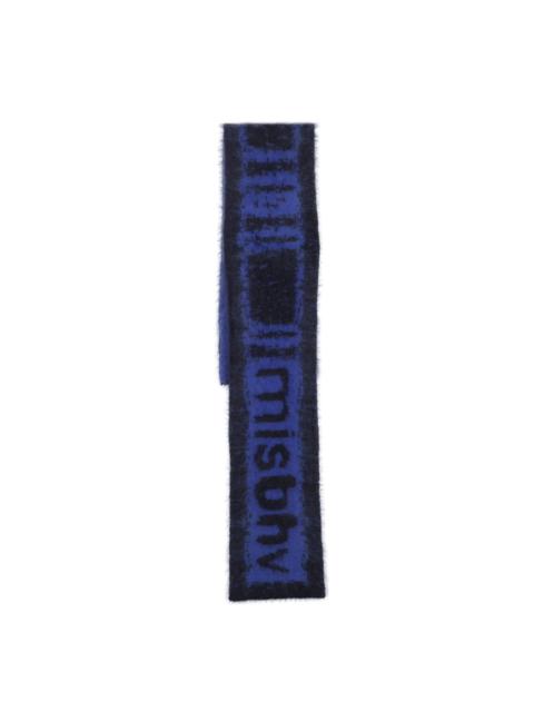 MISBHV intarsia-knit logo textured scarf