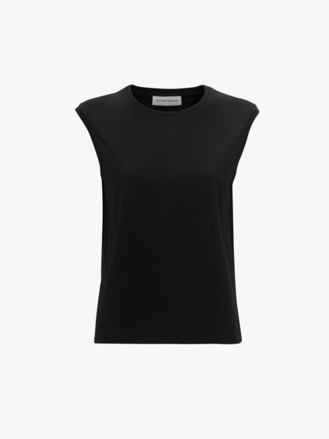 Victoria Beckham Sleeveless T-Shirt In Black