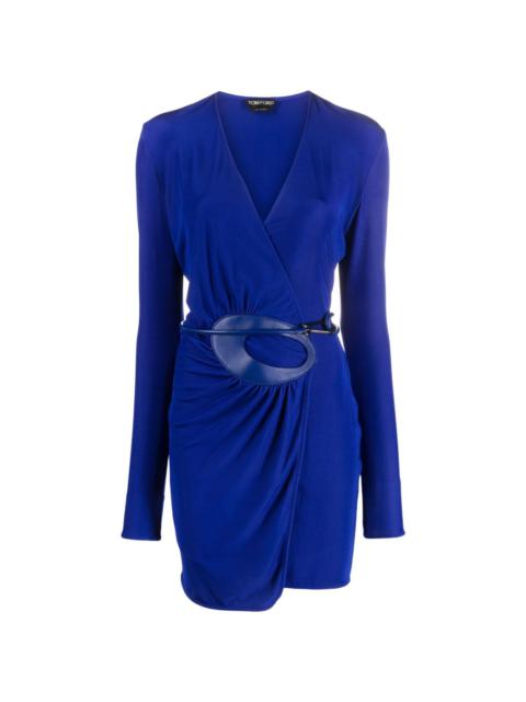 TOM FORD ruched-detail belted minidress