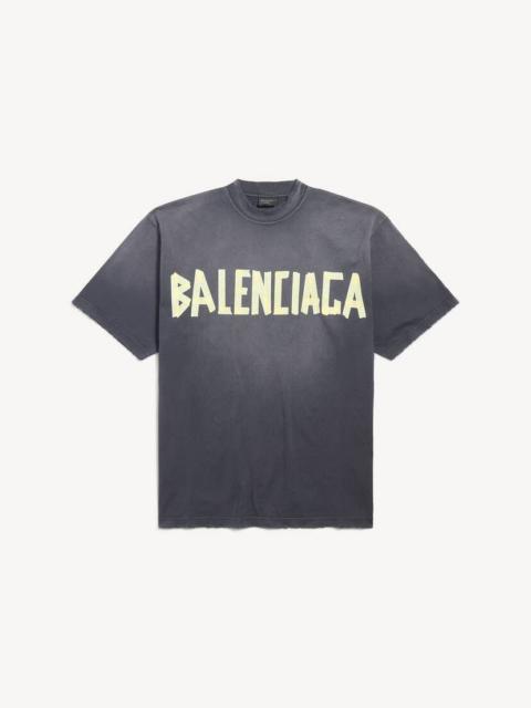 BALENCIAGA Tape Type T-shirt Medium Fit in Black Faded