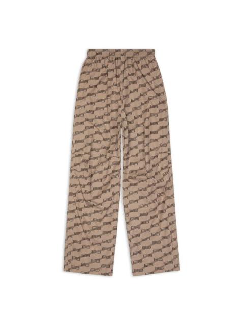 【関税＆送料込み】Balenciaga \"Bb Monogram\" Trousers Balenciaga BB Monogram Tracksuit Pant in Beige & Brown | FWRD