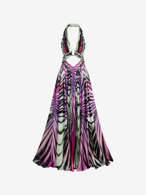 Roberto Cavalli Ray of Paradise Print Silk Maxi Dress